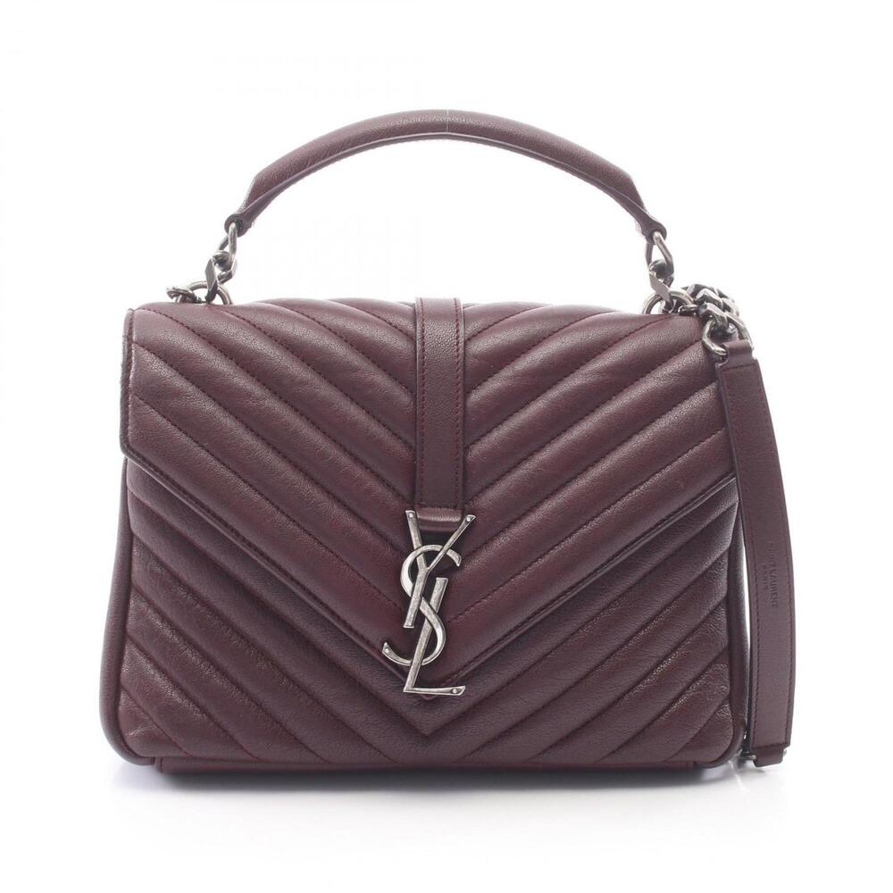 Yves Saint Laurent Saint Laurent Paris College 2-Way Handbag, Leather, Women'...